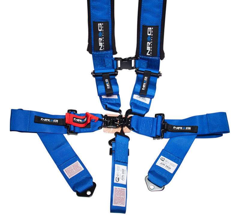 NRG SFI 16.1 5PT 3in. Padded Seat Belt Harness / Latch Link - Blue SBH-5PCBL-620 SBH-5PCBL-620 Photo - Primary