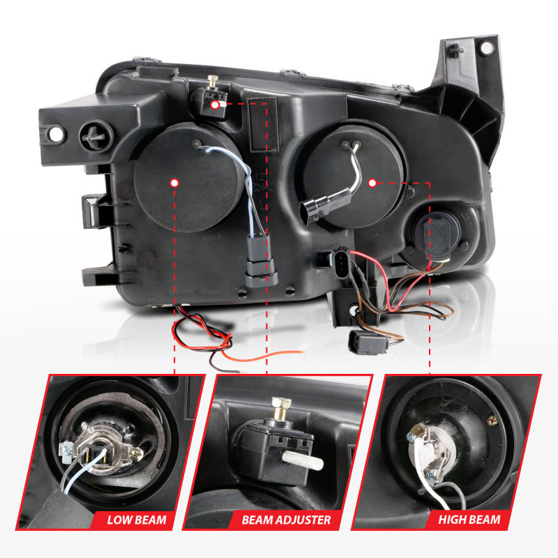Anzo 2006-2010 Dodge Charger Projector Headlights w/ Halo Chrome (CCFL) 121218 User 5