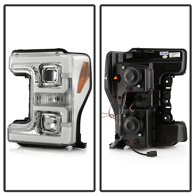 Spyder 17-18 Ford F250/F350/F450 Halogen Model Only -White Light Bar- Chrome- PRO-YD-FS17HALSI-C 5087843 5087843 Photo - Unmounted