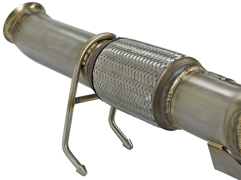 aFe Down-Pipe - Twisted Steel, 3in 304 Stainless Steel, Street Series 48-33024-HC Photo - Unmounted