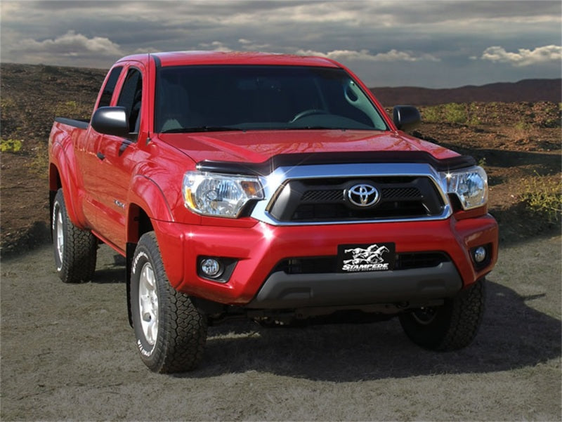 Stampede Vigilante Premium Hood Protector, Smoke, for 2012-2015 Toyota Tacoma 2323-2 Photo - Mounted