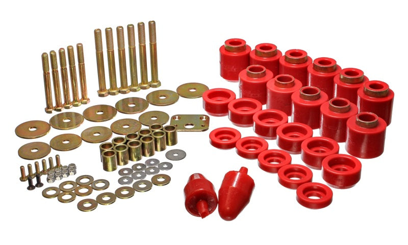 Energy Suspension Body Mount Set Red Jeep Wrangler All 1987-2006 2.4108R Photo - Primary