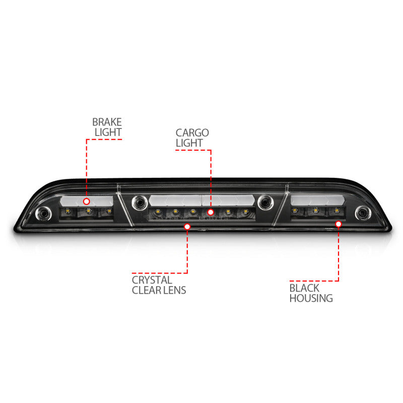 ANZO 15-20 Ford F-250 - F-550 LED Third Brake Light - Black Housing/Clear Lens 531111 531111 User 3
