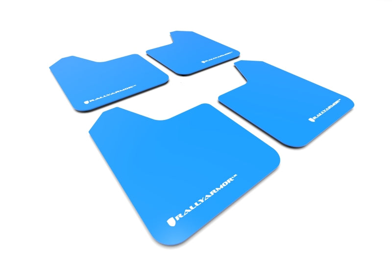Rally Armor Universal Fit (No Hardware) Blue UR Mud Flap White Logo MF12-UR-BL/WH MF12-UR-BL/WH Photo - Primary