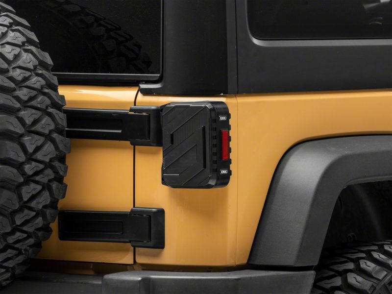 Raxiom 07-18 Jeep Wrangler JK Axial Series Trident LED Tail Lights- Blk Housing (Smoked Lens) J173718 J173718 Photo - Close Up