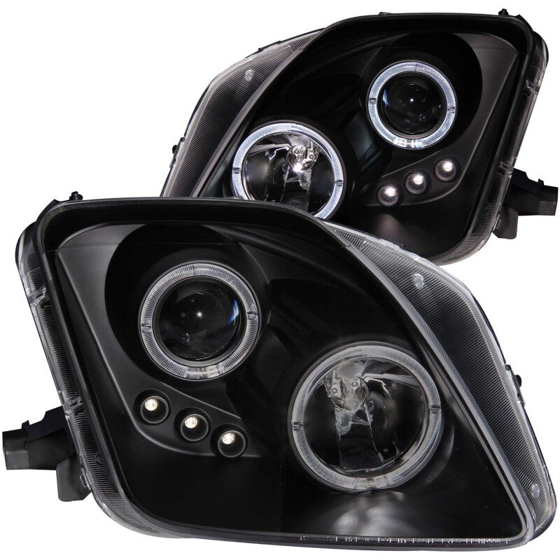 Anzo 1997-2001 Honda Prelude Projector Headlights w/ Halo Black w/ LED 121341 Photo - Primary
