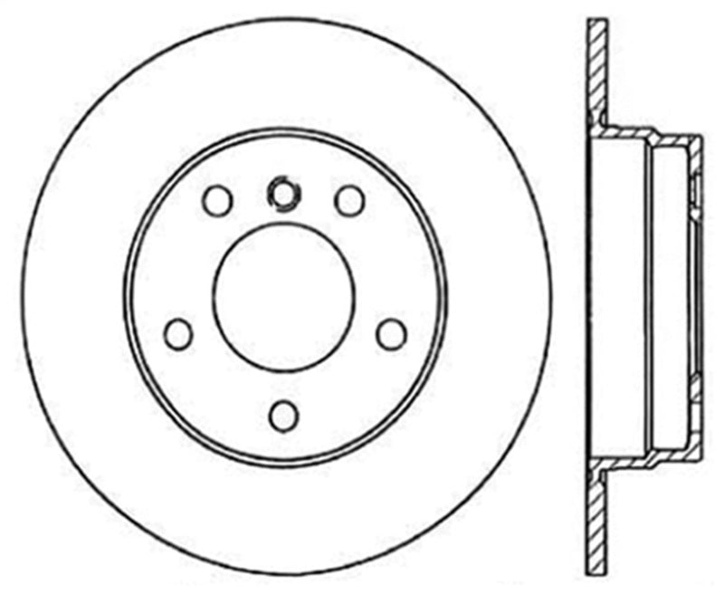 Stoptech 92-99 BMW 318i Cryo Sport Slot Rear Right Brake Rotor 126.34030CSR 126.34030CSR Photo - Primary