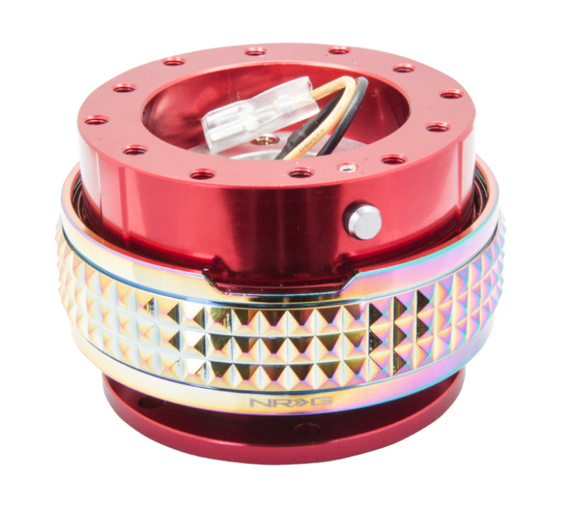 NRG Quick Release Kit - Pyramid Edition - Red Body / Neochrome Pyramid Ring SRK-210RD/MC SRK-210RD/MC Photo - Primary