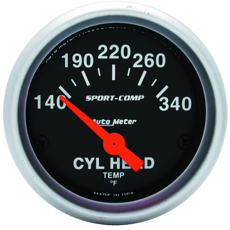 Autometer t Comp 3336 2" Cyl Head Temp 140- 340F Gauge 3336 Photo - Primary