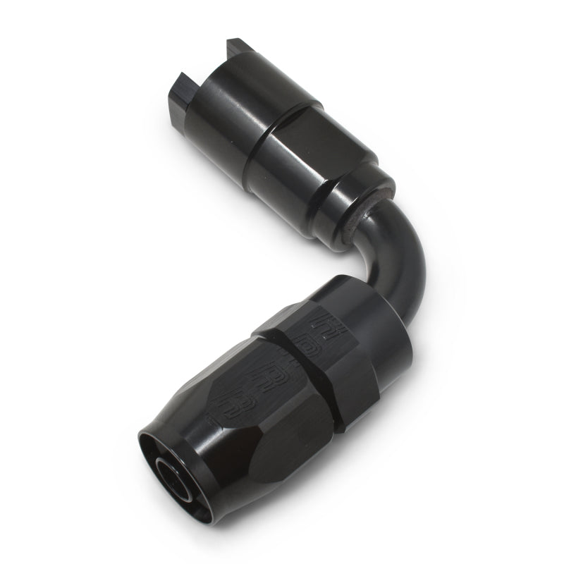 Russell 90° EFI SAE Female Quick-Disconnect Hose Ends (Black Finish) 611273 Photo - out of package
