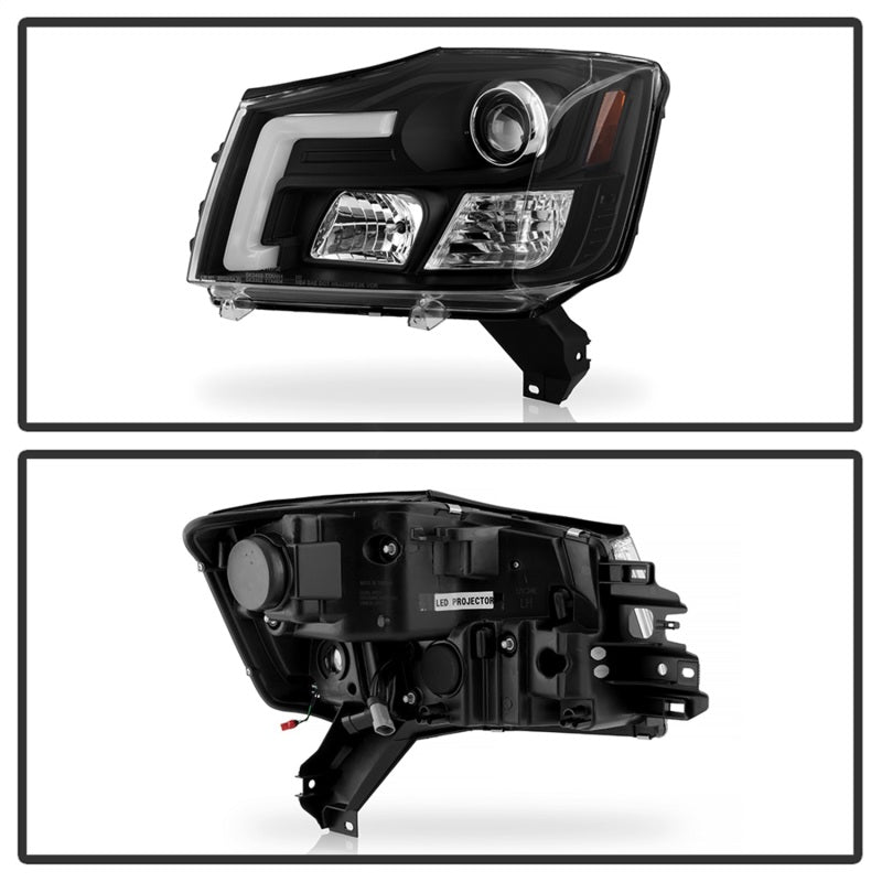 SPYDER 04-15 Nissan Titan High-Power LED Module Equipped Headlights - Black (PRO-YD-NTI04PL-BK) 5088406 5088406 Photo - Unmounted