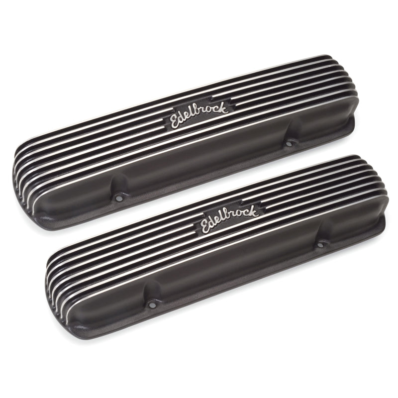 Edelbrock Valve Cover Classic Series Pontiac 1962-1979 301-455 CI V8 Black 41303 41303 Photo - out of package