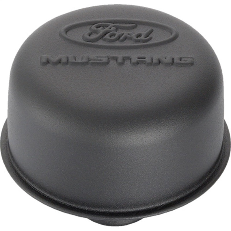 Ford Racing Black Crinkle Finish Breather Cap w/ Ford Mustang Logo 302-221 302-221 Photo - Primary