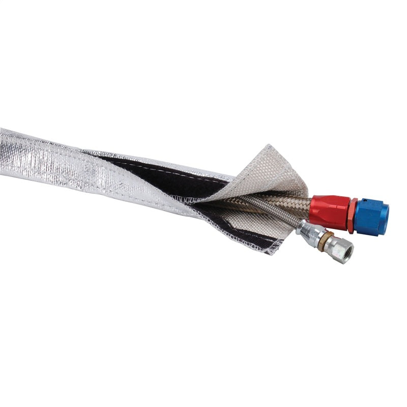DEI Heat Shroud 3/4in I.D. x 3ft - Aluminized Sleeving-Hook and Loop Edge 10457 10457 Photo - Primary
