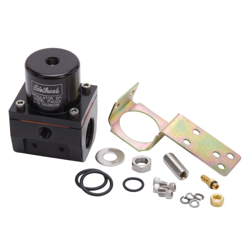 Edelbrock Fuel Pressure Regulator, EFI, 180 GPH, 35-90 PSI, -10IN/OUT, -6 Return 174023 Photo - Unmounted