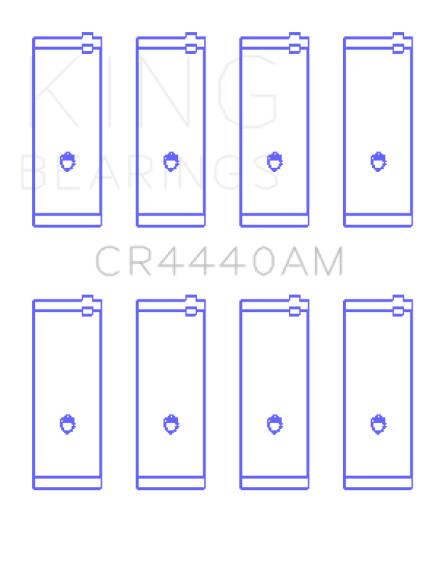King Engine Bearings Ford 73HM 83HM 85HM Cosworth Yb (Size +0.50mm) Connecting Rod Bearing Set CR4440AM0.5 CR4440AM0.5 Photo - Primary