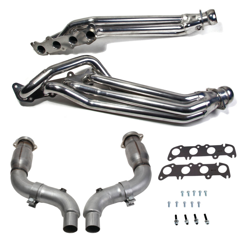 BBK 15-23 Ford Mustang GT 5.0 1-7/8in Headers w/High Flow Catted Mid Pipe (Silver Ceramic) 18564 18564 Photo - Primary