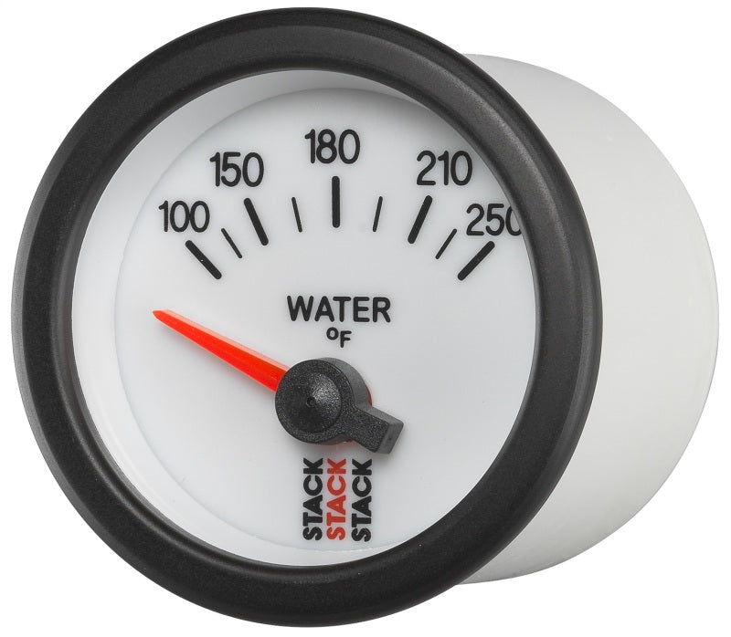Autometer Stack 52mm 100-250 Deg F 1/8in NPTF Electric Water Temp Gauge - White ST3258 ST3258 User 2