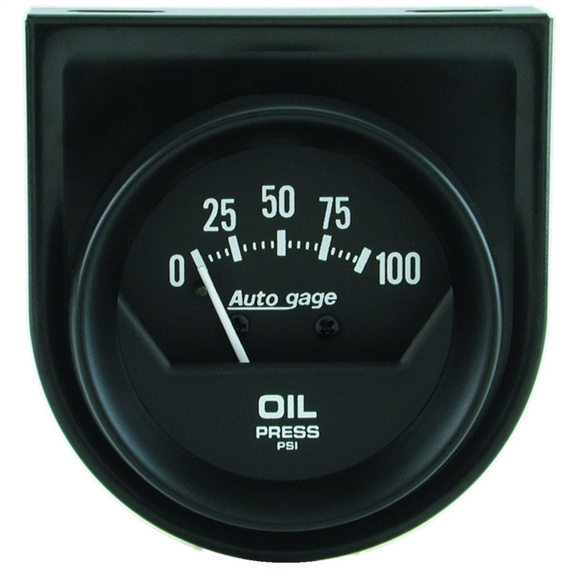 Autometer 2-1/16" Oil Pressure, 0-100 Psi, Mechanical, Black, Short Sweep 2360 Photo - Primary