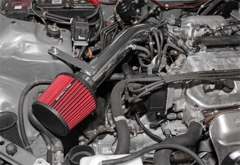 Spectre 92-00 Honda Civic L4-1.6L F/I Air Intake Kit - Polished w/Red Filter 10146 10146 Photo - Mounted