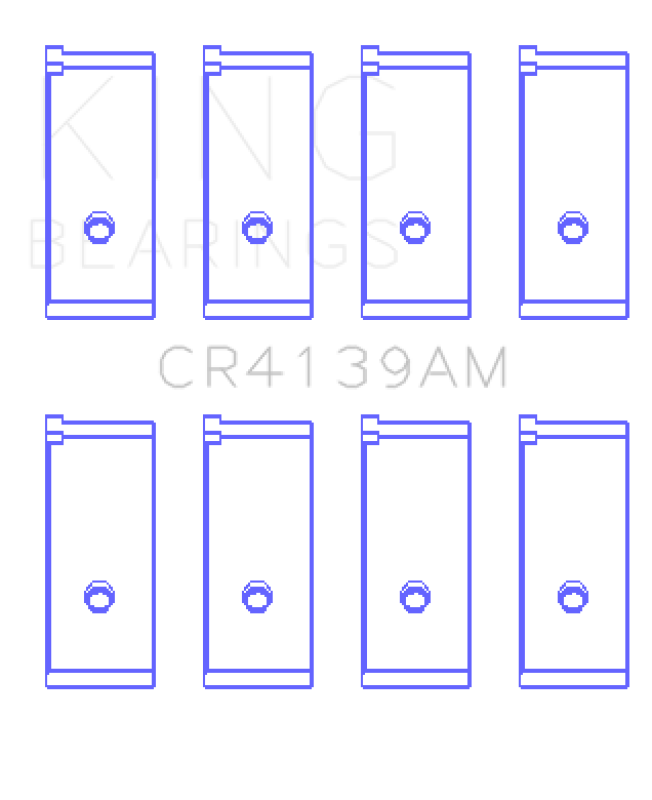 King Engine Bearings King Honda 91CI/1.5L D15A2/D15A3/D15B1/D15B2/D15B7/D15B8/D15Z1 (Size +0.25) Rod Bearing Set CR4139AM0.25 CR4139AM0.25 Photo - Primary
