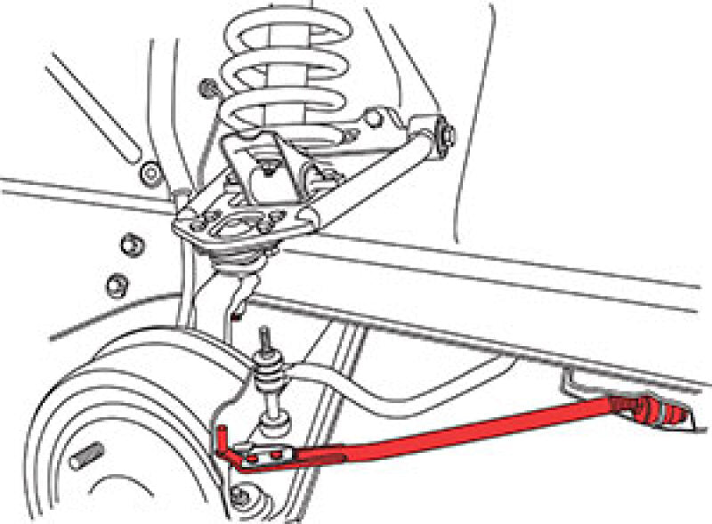 SPC Performance 68-73 Ford Mustang Adj. Caster Rods 94230 94230 Line Art