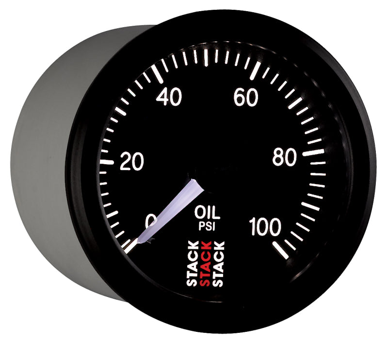 Autometer Stack 52mm 0-100 PSI 1/8in NPTF (M) Mechanical Oil Pressure Gauge - Black ST3102 ST3102 User 6