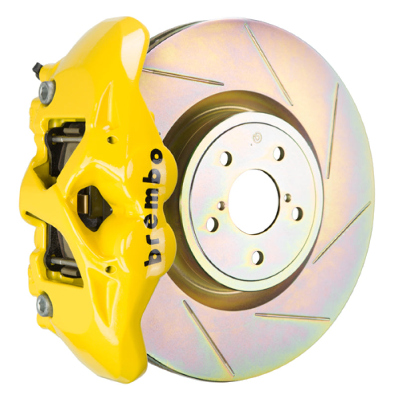 Brembo 02-07 Impreza/WRX/08-14 WRX Front GT BBK 4Piston Cast 326 x30 1pc Rotor Slotted Type1-Yellow 1S5.6001A5 1S5.6001A5 Photo - Primary