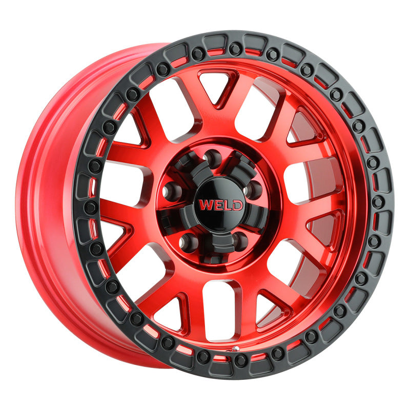 Weld Off-Road W133 17X9 Cinch 6X135 6X139.7 ET-12 BS4.50 Candy Red / Satin Black Ring 106.1 W13379098450 W13379098450 Photo - Primary
