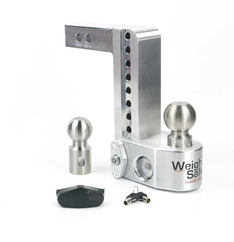 Weigh Safe 8in Drop Hitch w/Built-in Scale & 2in Shank (10K/12.5K GTWR) - Aluminum WS8-2 WS8-2 User 1