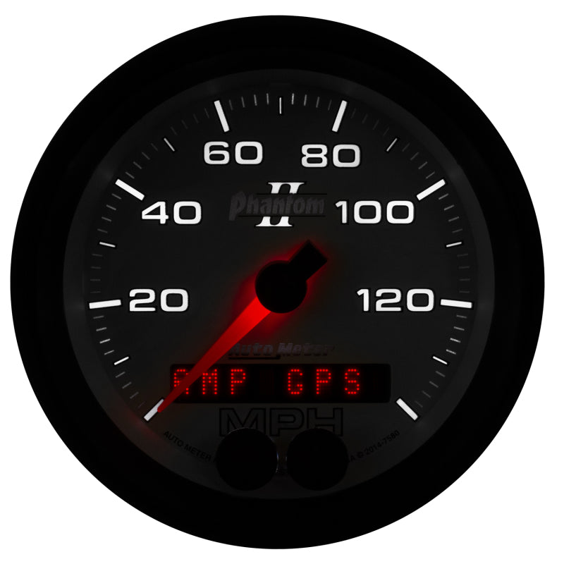 Autometer Phantom II 3-3/8in 0-140MPH In-Dash Electronic GPS Programmable Speedometer 7580 7580 User 4