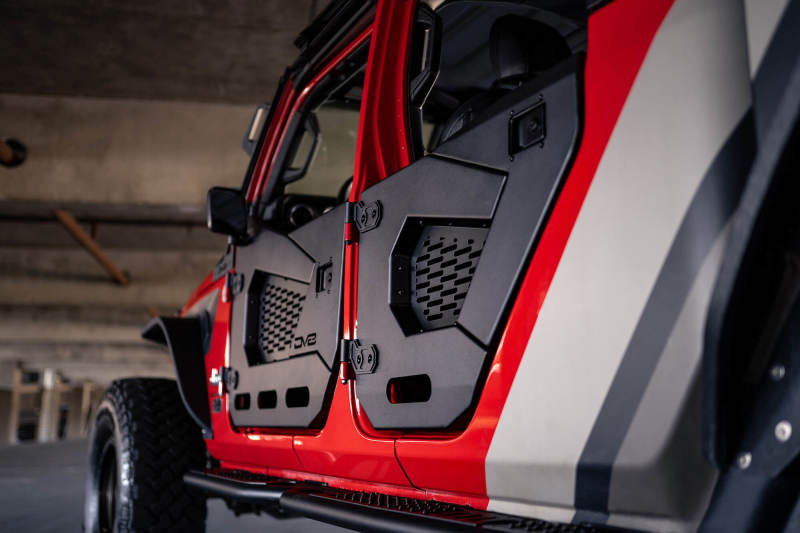 DV8 Offroad 18-22 Jeep Wrangler JL/JT Spec Series Half Doors - Rear Set HDJL-02R HDJL-02R Photo - Unmounted