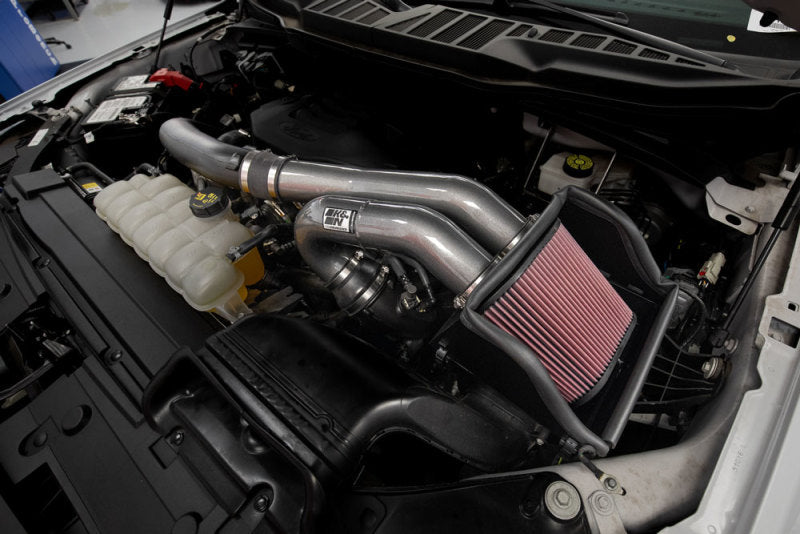 K&N Engineering K&N 2015-22 Ford F-150 3.5L V6 Performance Air Intake System 77-2617KC 77-2617KC Photo - Mounted