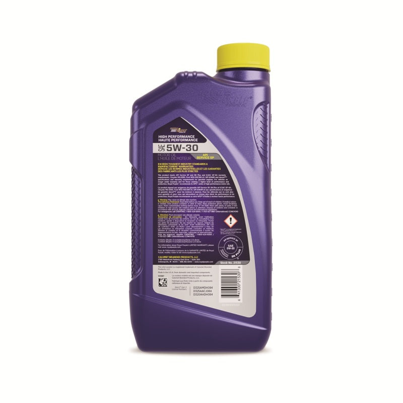 Royal Purple Synthetic High Performance 5W-30 Motor Oil (Canada) - 1 Quart 26530 26530 User 1