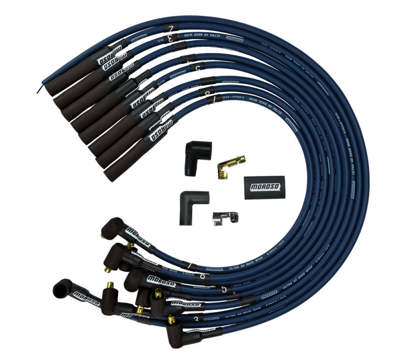 Moroso Chevrolet Big Block Ignition Wire Set - Ultra 40 - Unsleeved - Non-HEI - Over Valve - Blue 73667 73667 User 1