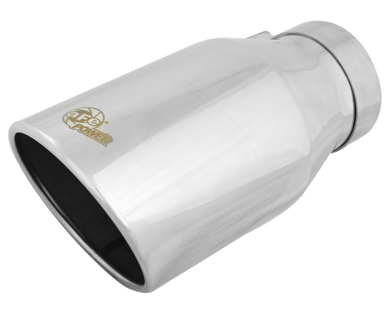 aFe MACH Force-Xp 4in 304 Stainless Steel Exhaust Tip: 4 In x 6 Out x 12L 49T40604-P12 Photo - Primary
