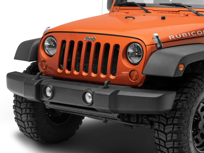 Raxiom 97-18 Jeep Wrangler TJ/JK Axial Series LED Headlights- Black Housing (Clear Lens) J108039 J108039 Photo - Close Up