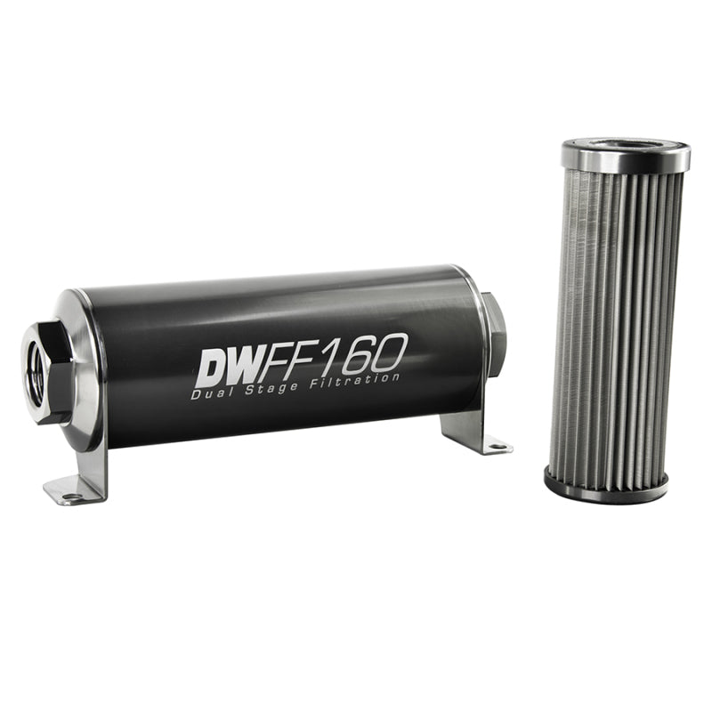DeatschWerks '-10AN Female, 10 micron, 160mm In-line fuel filter kit 8-03-160-010K Photo - Primary