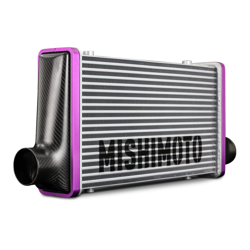 Mishimoto Universal Carbon Fiber Intercooler - Gloss Tanks - 450mm Black Core - C-Flow - P V-Band MMINT-UCF-G4B-C-P MMINT-UCF-G4B-C-P User 1