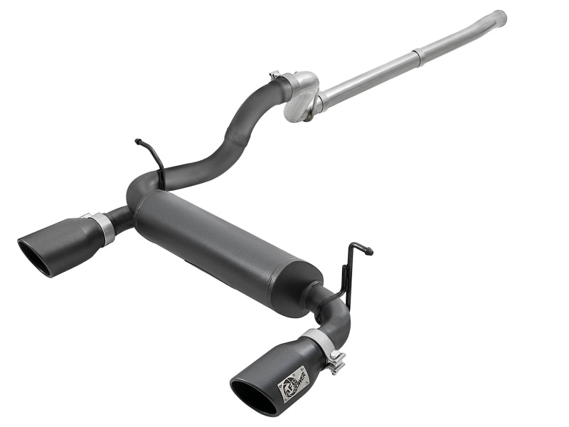 aFe Rebel Series 2-1/2" 409 Stainless Steel Cat-Back Exhaust System 49-48076-B Photo - Primary