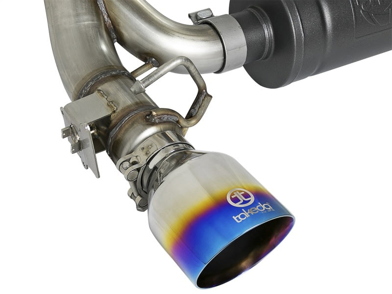 aFe Takeda 3in 304 SS Cat-Back Exhaust System w/ Blue Flame Tip 16-18 49-33103-L Photo - Unmounted