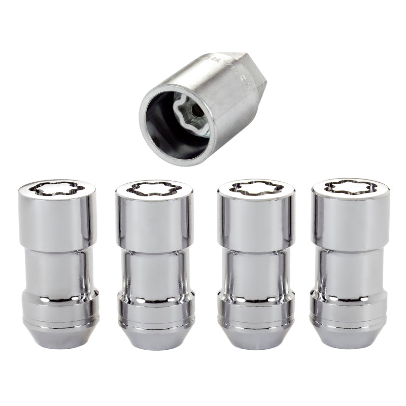 McGard Wheel Lock Nut Set - 4pk. (Cone Seat) M12X1.75 / 13/16 Hex / 1.815in. Length - Chrome 24160 24160 Photo - out of package
