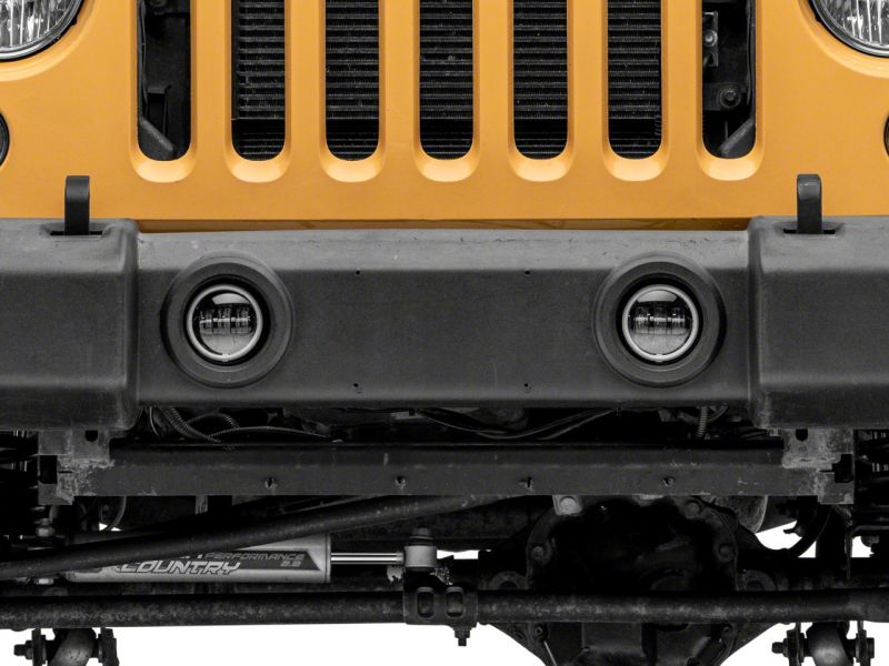 Raxiom 07-18 Jeep Wrangler JK Axial Series Halo LED Fog Lights- Amber J141994 J141994 Photo - Close Up
