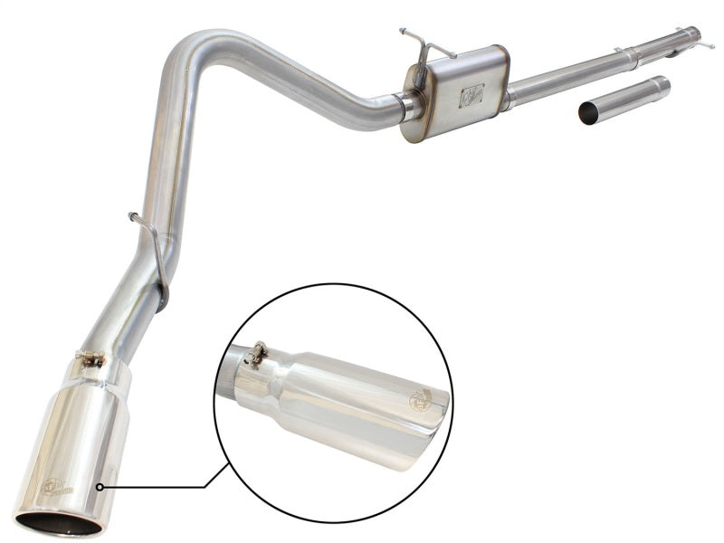 aFe Cat-Back Stainless Steel Exhaust System Polished - Ford Trucks 99-04 49-43076-P Photo - Primary