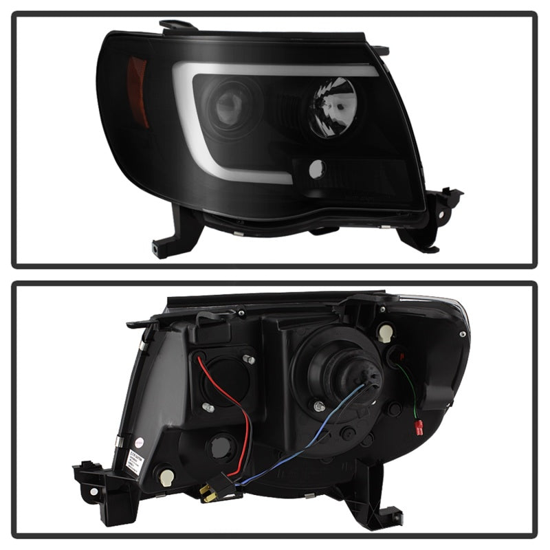 Spyder 05-11 Toyota Tacoma Ver 2 Proj Headlights - Light Bar DRL - Black Smoke PRO-YD-TT05V2-LB-BSM 5085771 5085771 Photo - Unmounted
