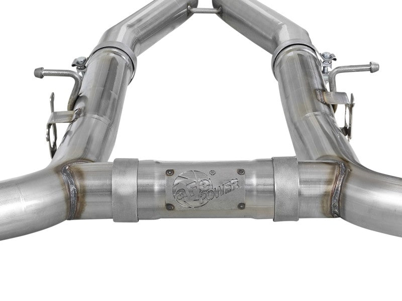 aFe MACH Force-Xp 3in 304 SS Cat-Back Exhaust 15-20 Dodge Charger Hellcat V8-6.2L/6.4L w/o Muffler 49-32070NM 49-32070NM Photo - Unmounted