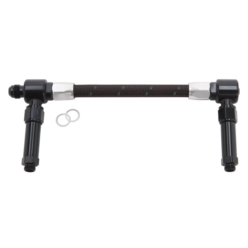 Russell Performance -8 AN to -8 AN ProClassic Demon Carb Dual Inlet Carb Kit (Black/Silver) 641183 641183 Photo - Primary