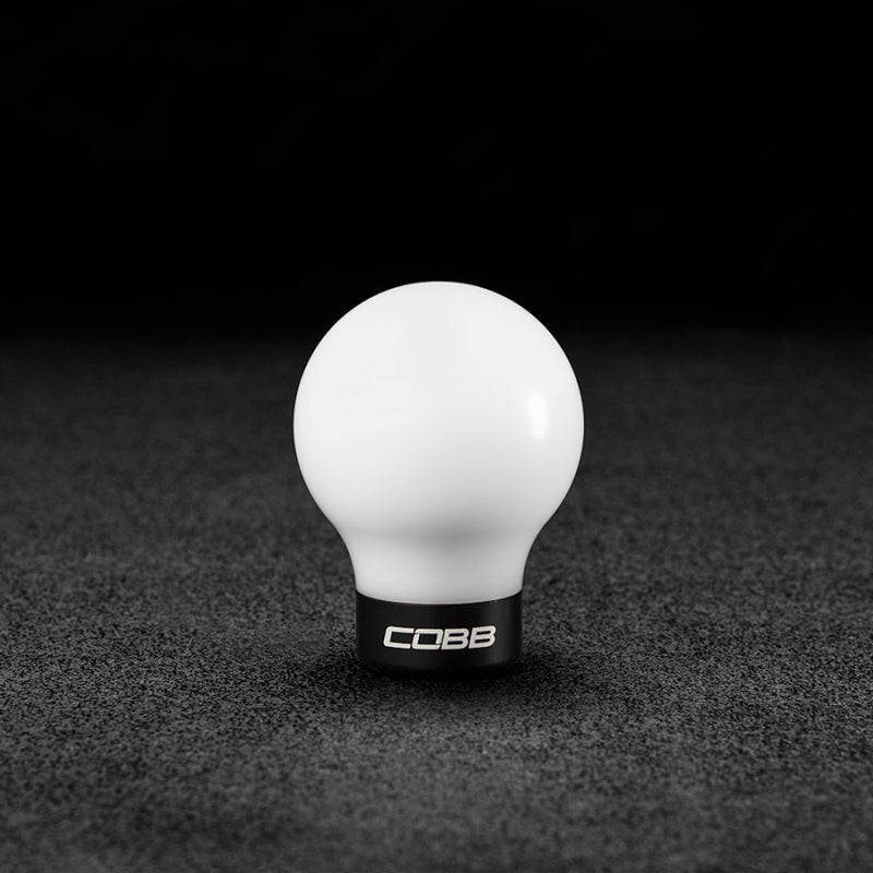 COBB 07-10 MazdaSpeed3 Shift Knob - White Knob w/Stealth Black Base 271350-W-BK 271350-W-BK Photo - Primary