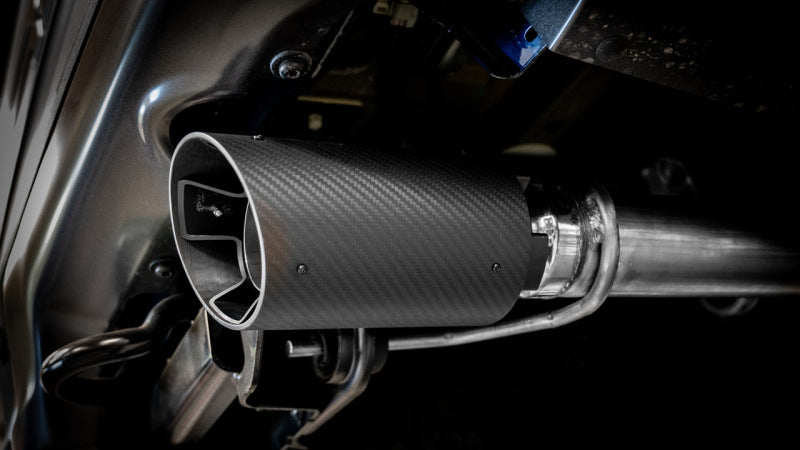 Borla 21-23 Ford Raptor 3in Connection Pipe 4.5in Tip - Carbon Fiber Black Anodized 60727CFBA 60727CFBA Photo - Close Up