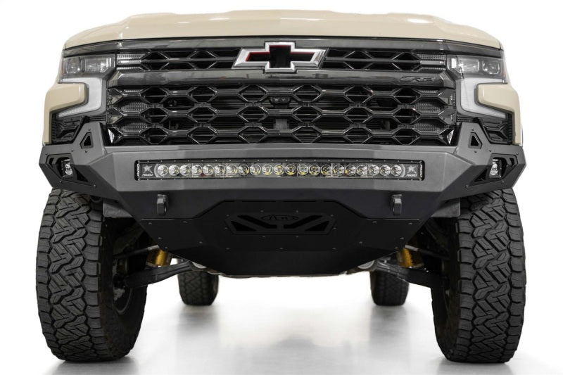Addictive Desert Designs 2022+ Chevy Silverado 1500 ZR2 Stealth Fighter Front Bumper F120083030103 F120083030103 Photo - Mounted